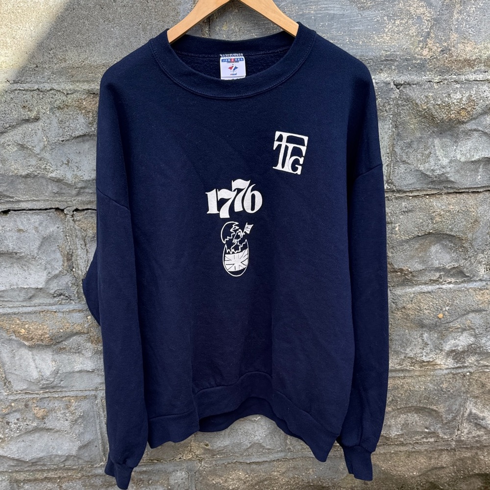 Vintage American Revolution play sweatshirt 1776 Theatre Three Group Long Island